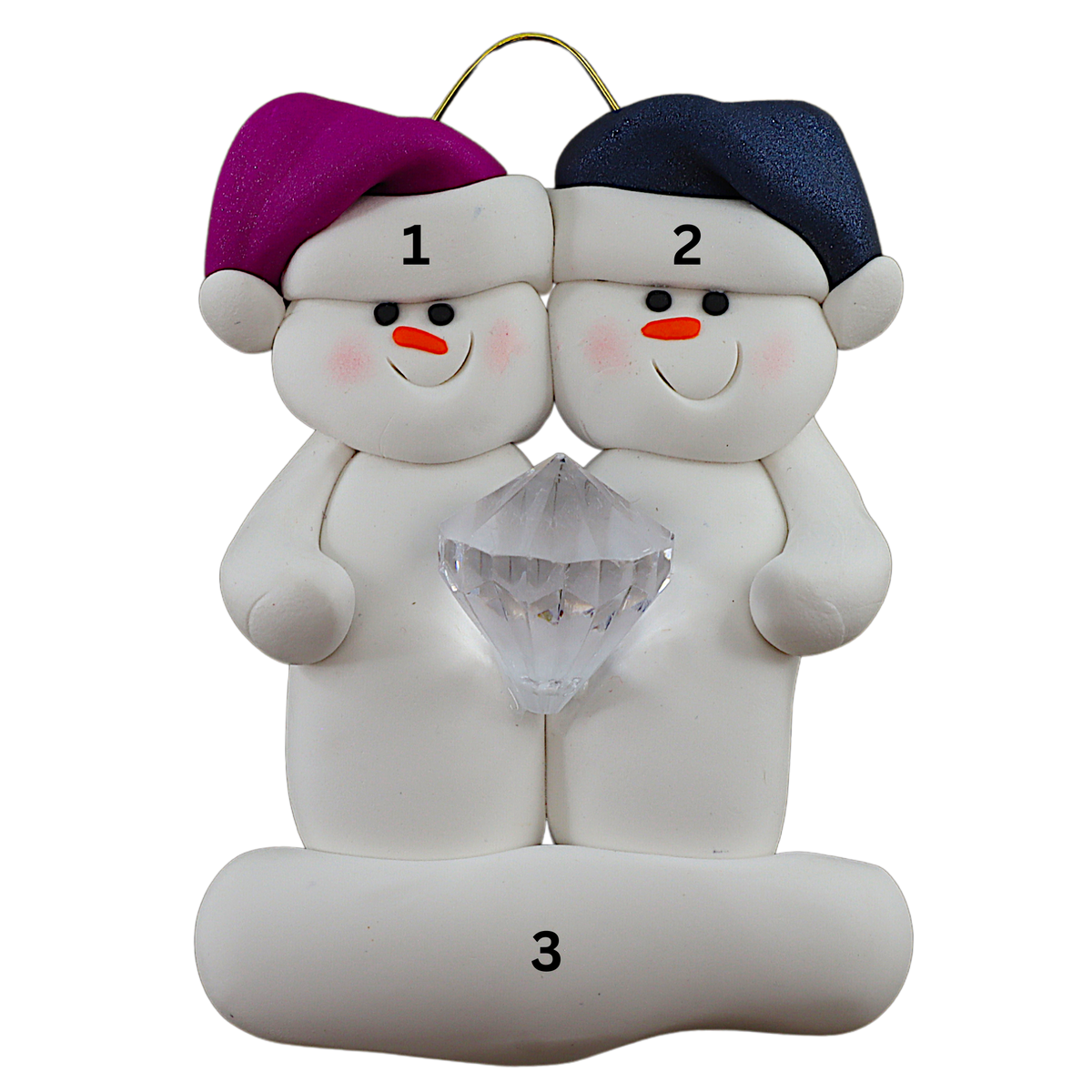 Engagement Snowmen Couple Ornament Ornamentopia engagement-snowmen-couple-ornament-ornamentopia