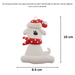 Dog with Polka Dot Scarf Ornament - White Ornamentopia