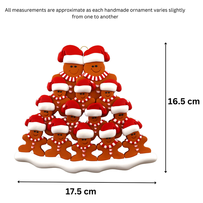 Gingerbread Family of 14 Ornament Ornamentopia