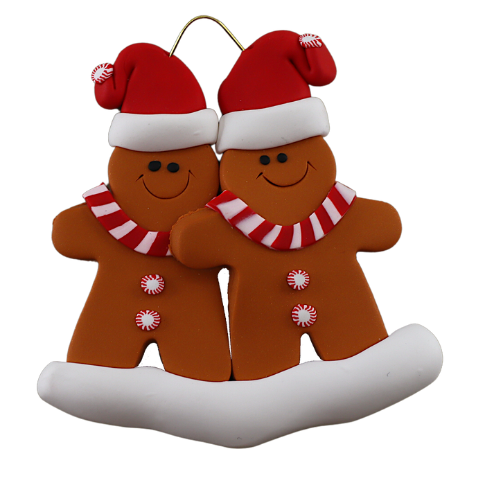 Gingerbread Family of 2 Ornament