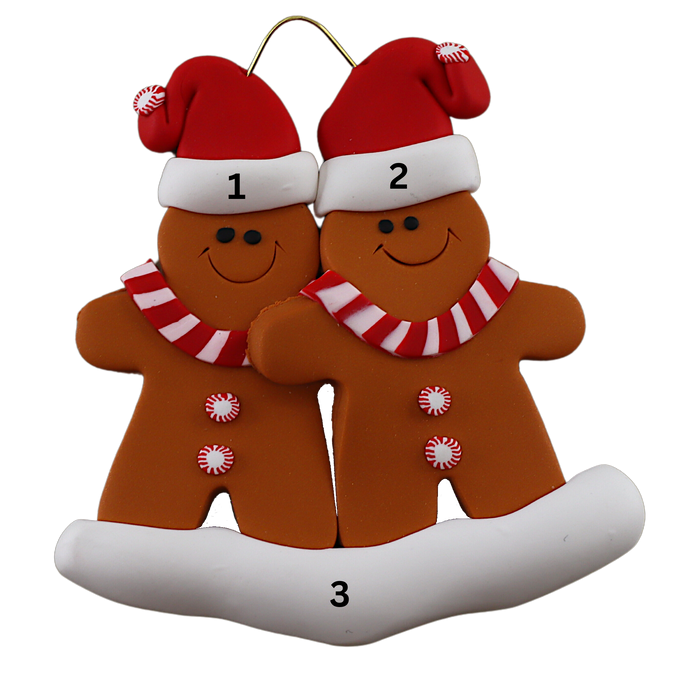 Gingerbread Family of 2 Ornament