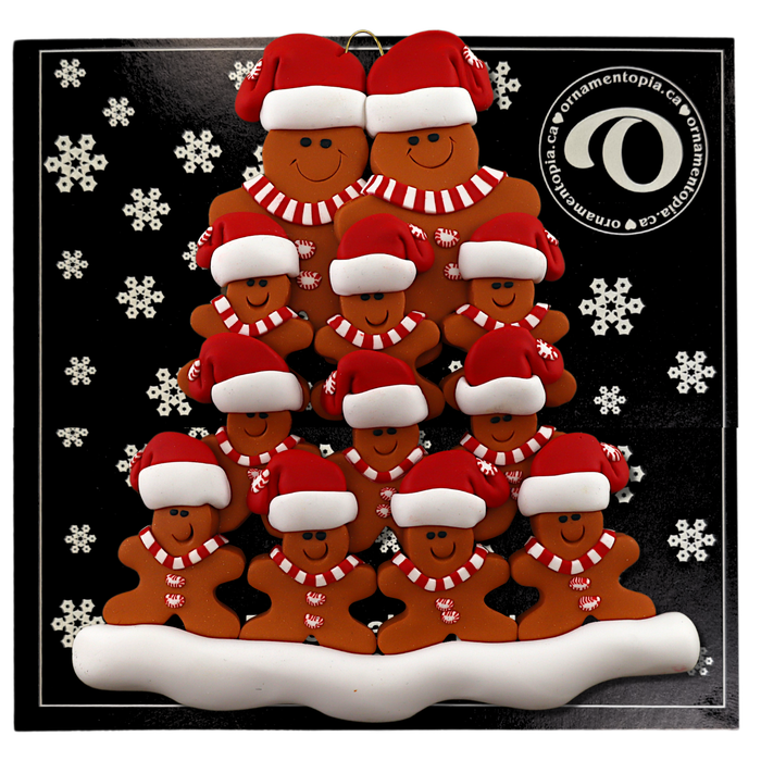 Gingerbread Family of 12 Ornament