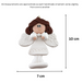 Holiday Angel Ornament - Brown Hair Ornamentopia