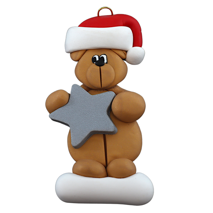 Holiday Bear with Star Ornament