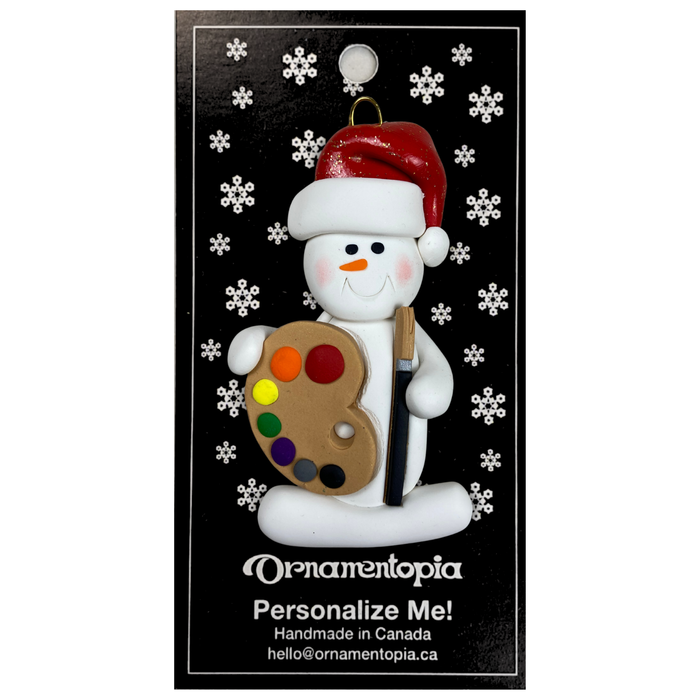 Snowman Artist Ornament