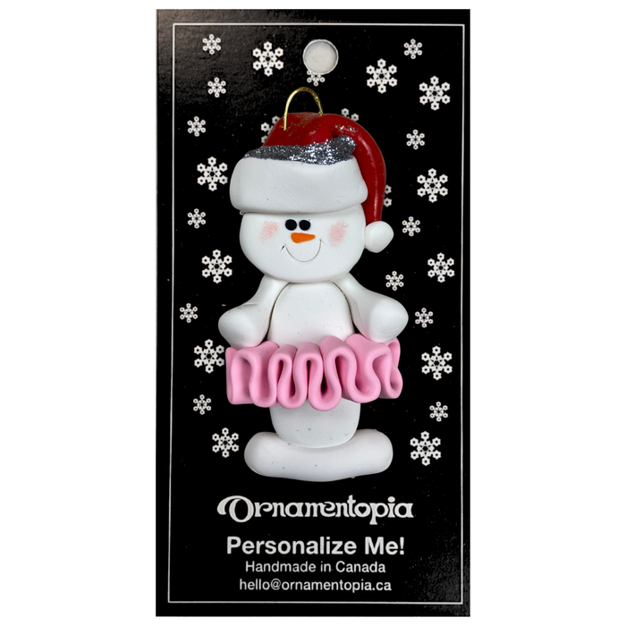 Snowman Ballerina Ornament