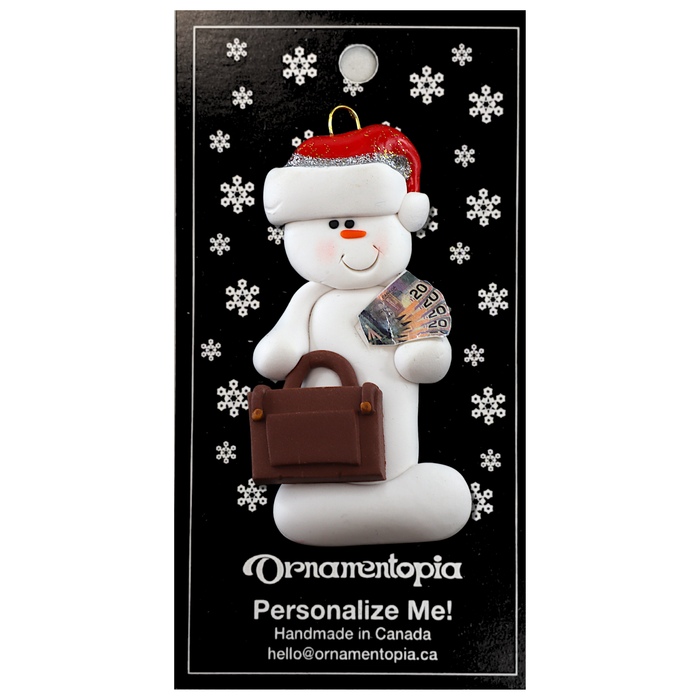 Snowman Banker Ornament