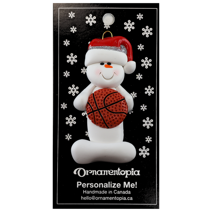 Snowman Basketball Player Ornament