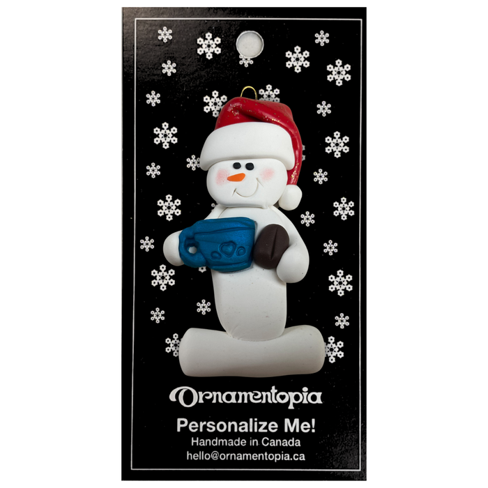 Snowman Coffee Lover Ornament