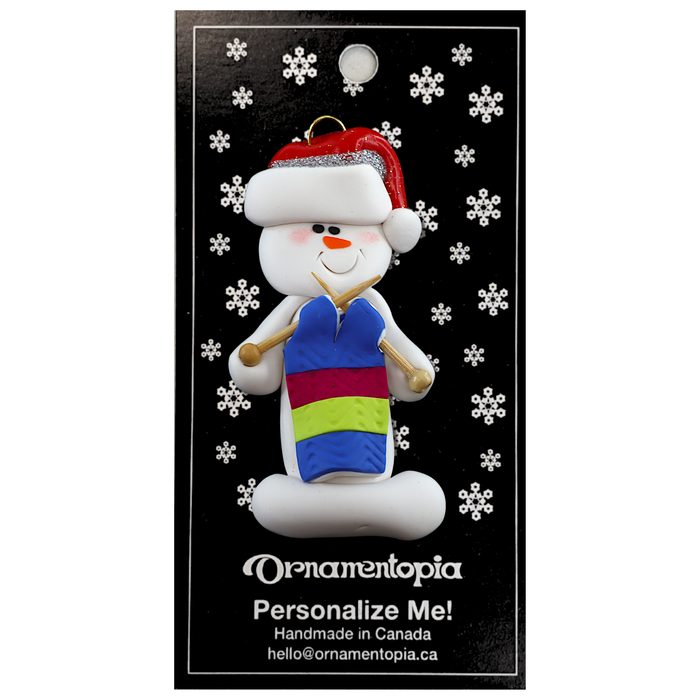 Snowman Knitter Ornament