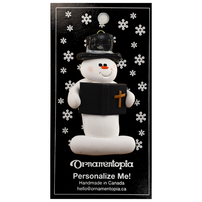 Snowman Minister Ornament