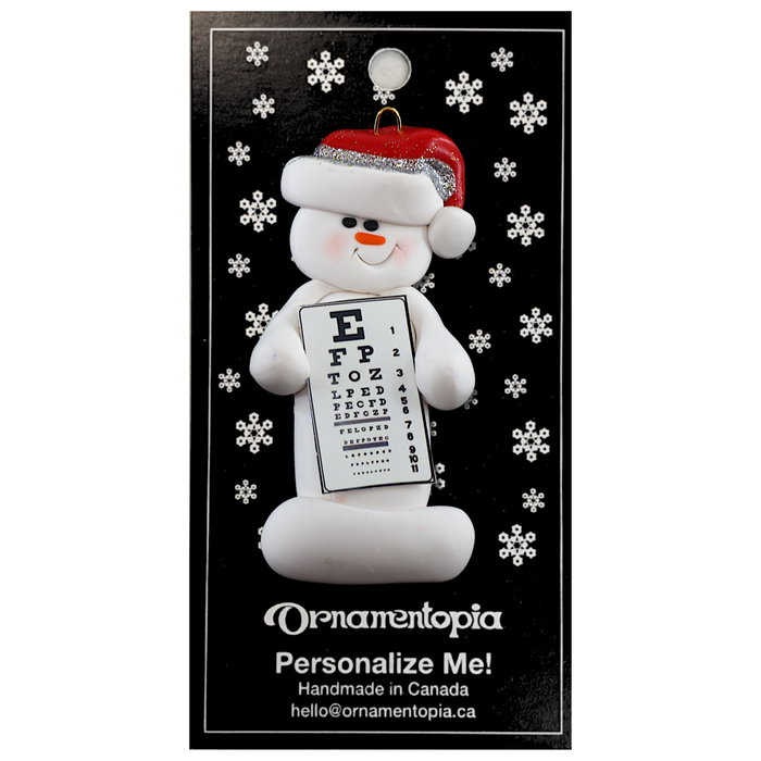 Snowman Optometrist Ornament