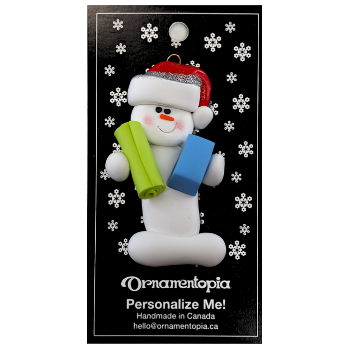 Snowman Yoga Ornament