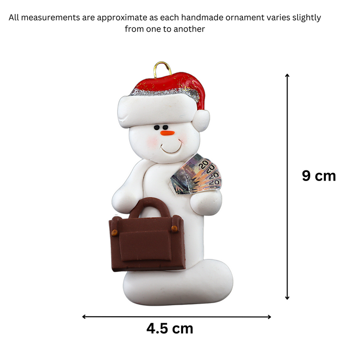 Snowman Banker Ornament Ornamentopia