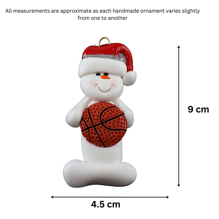Snowman Basketball Player Ornament