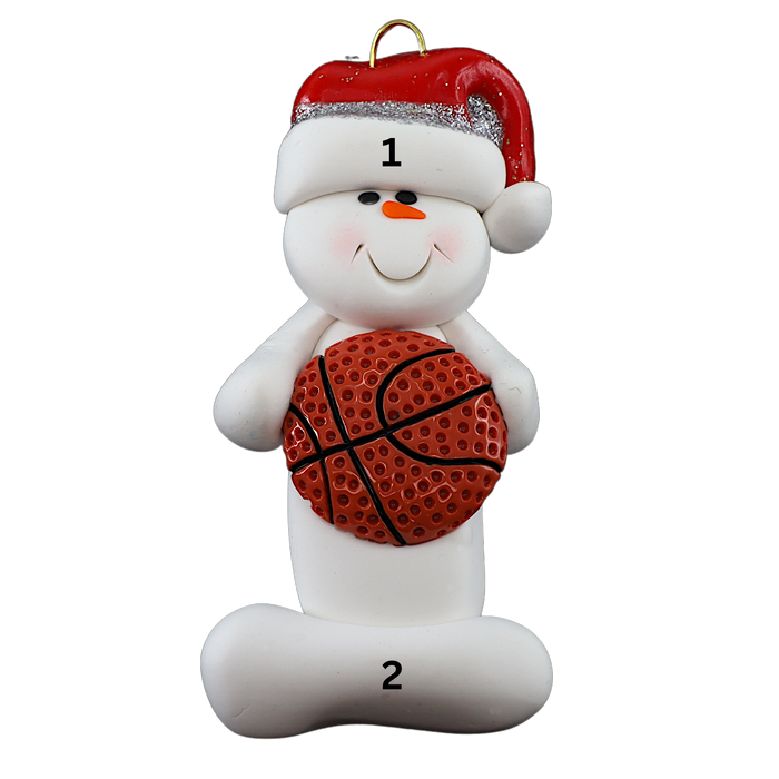 Snowman Basketball Player Ornament