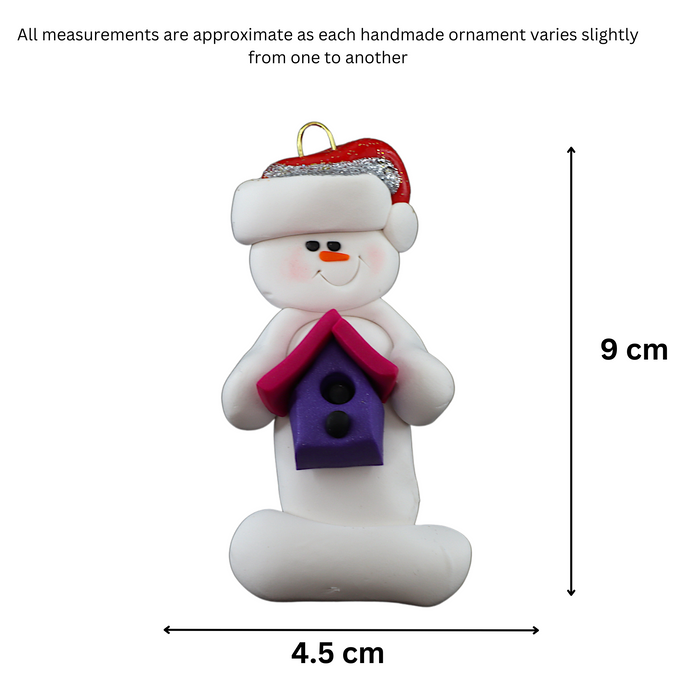 Snowman Birdwatcher Ornament Ornamentopia