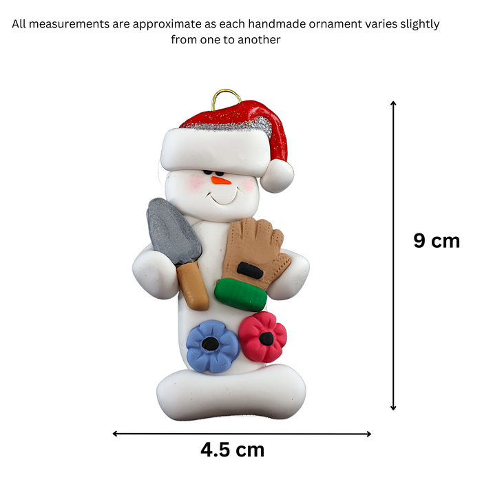 Snowman Gardener Ornament - Flowers Ornamentopia