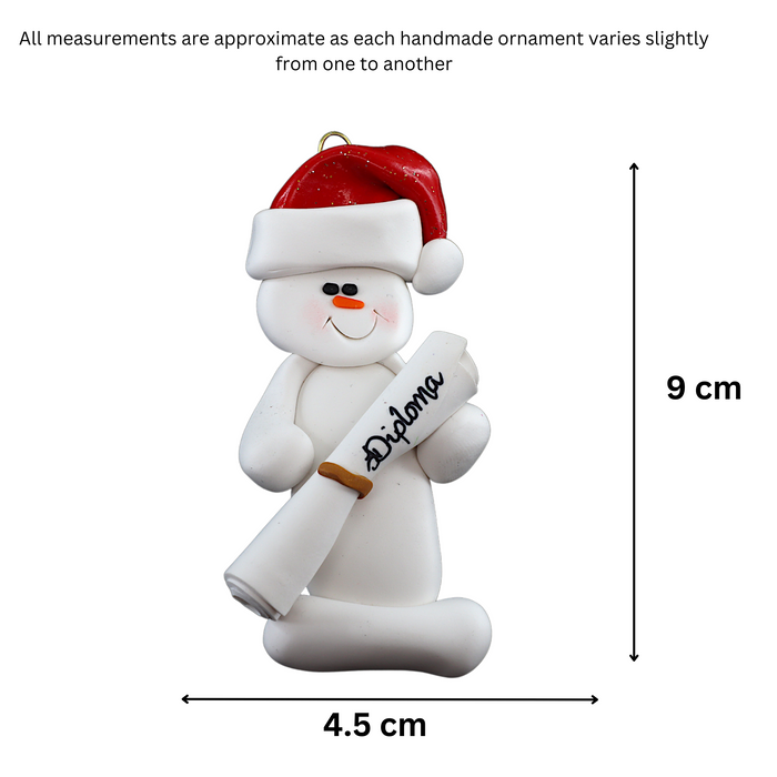 Snowman Graduate Ornament Ornamentopia