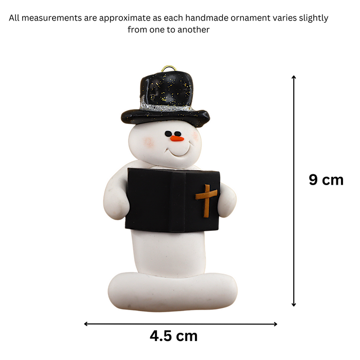 Snowman Minister Ornament Ornamentopia