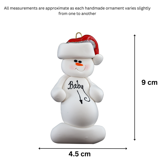 Snowman Mom-To-Be Ornament Ornamentopia