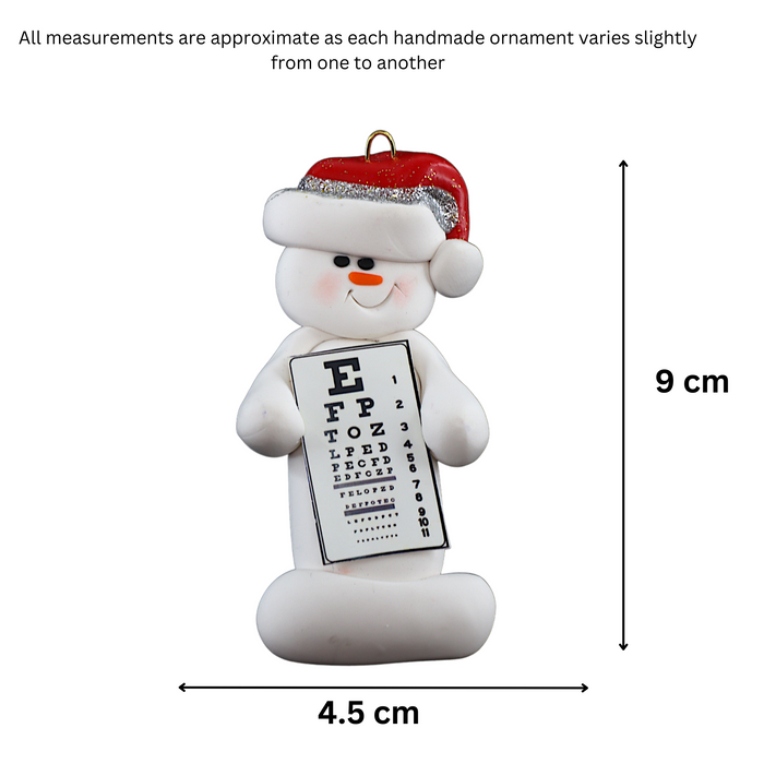 Snowman Optometrist Ornament Ornamentopia