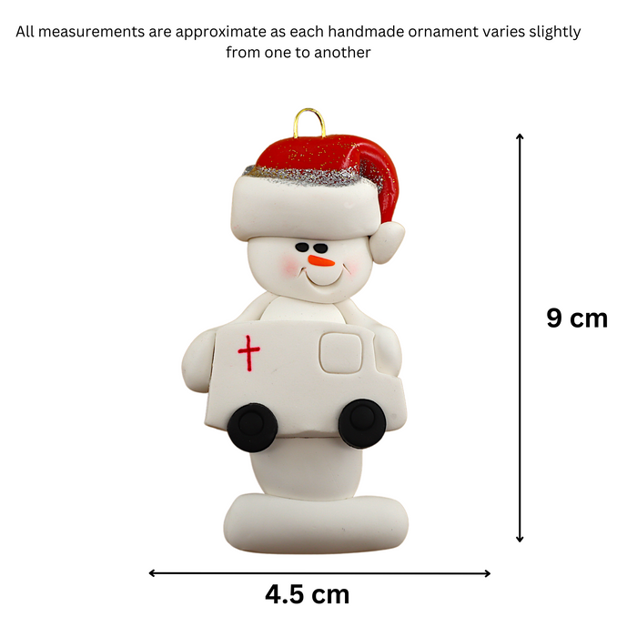 Snowman Paramedic Ornament Ornamentopia