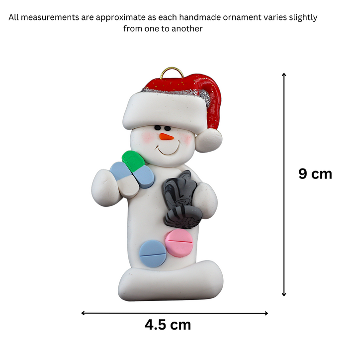 Snowman Pharmacist Ornament Ornamentopia