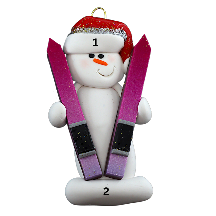 Snowman Skier Ornament
