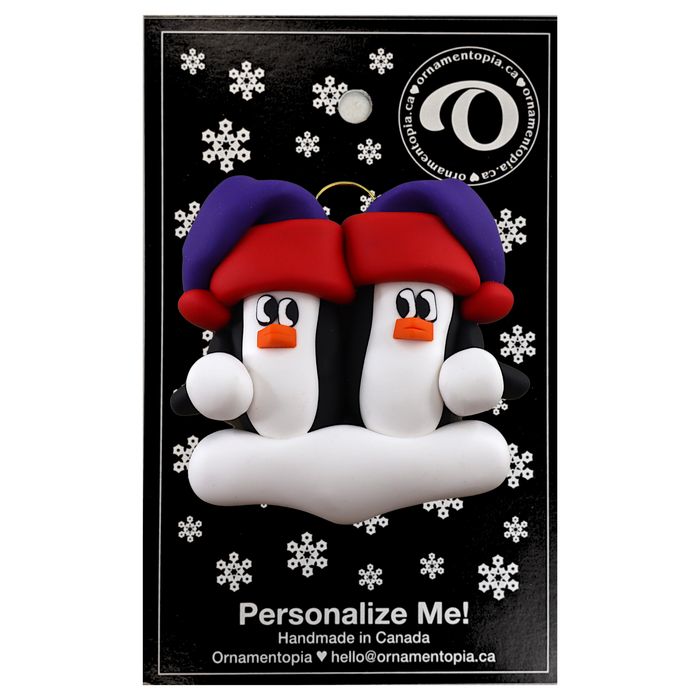 Holiday Penguin Couple Ornament