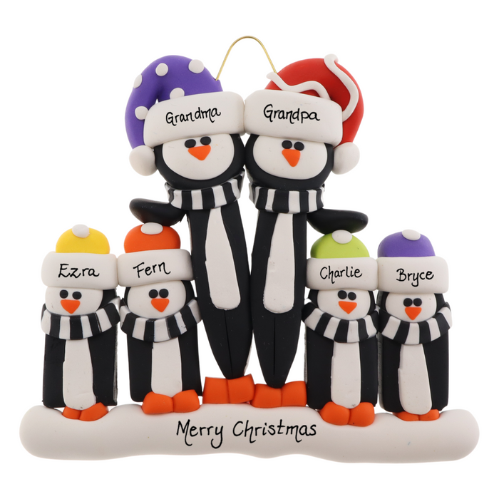 Penguin Family of 6 Ornament