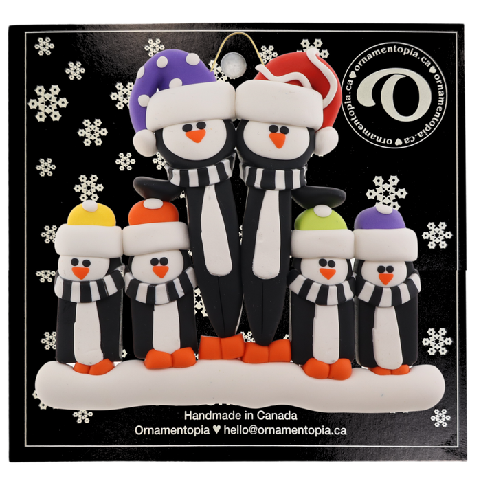 Penguin Family of 6 Ornament