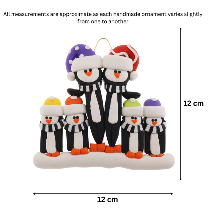 Penguin Family of 6 Ornament