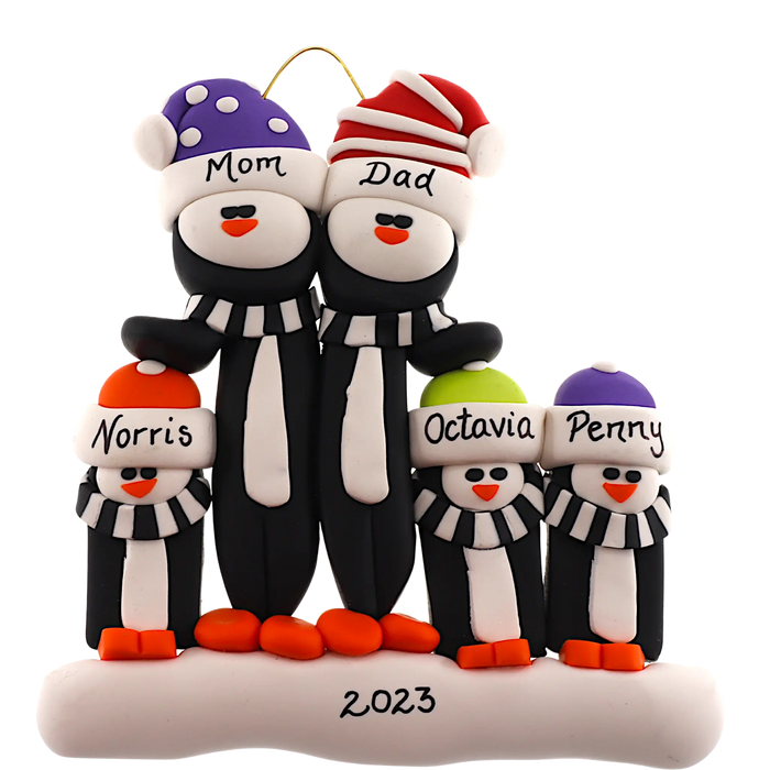 Penguin Family of 2 Ornament