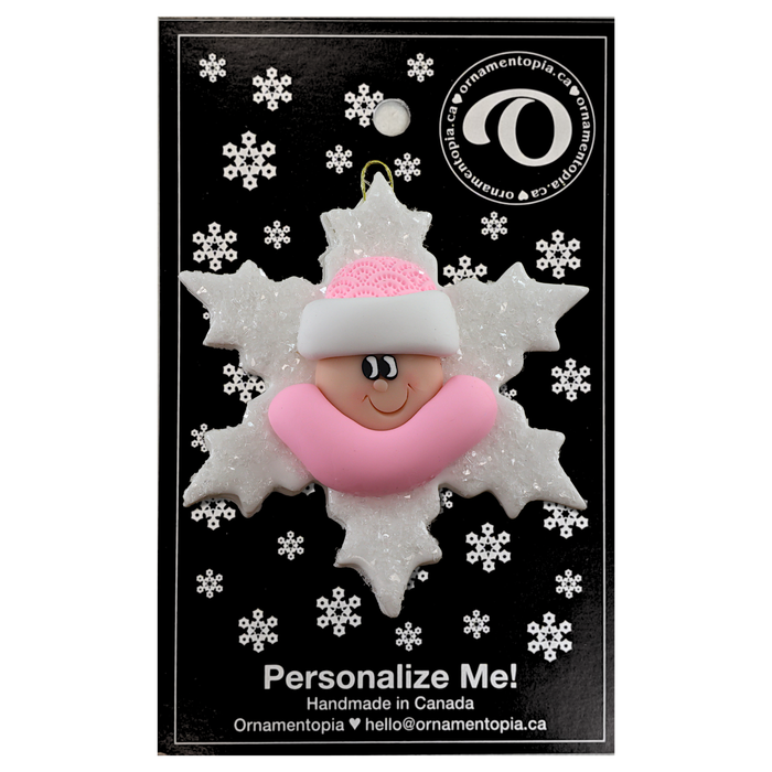 Baby Snowflake Ornament - Pink