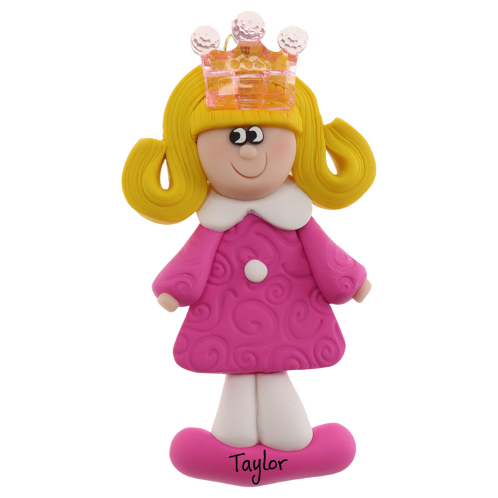 Holiday Princess Ornament - Blonde Hair