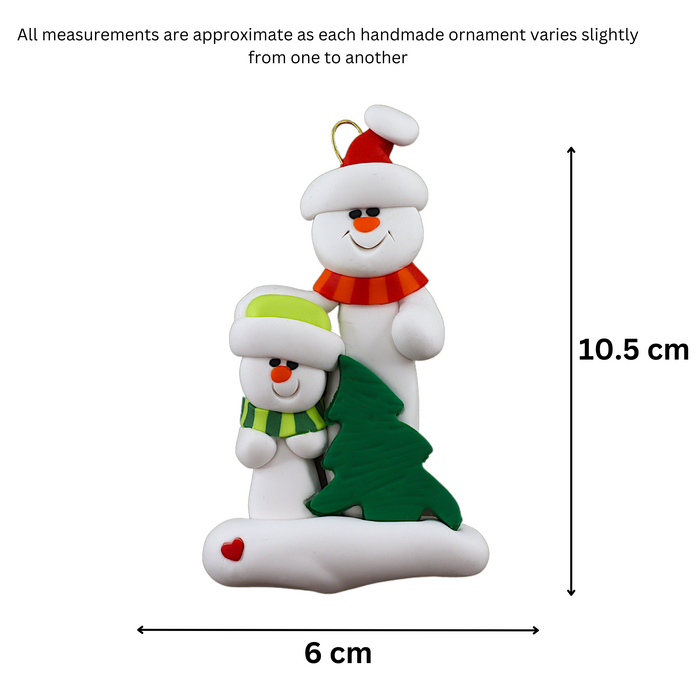 Single Parent Tree Family of 2 Ornament