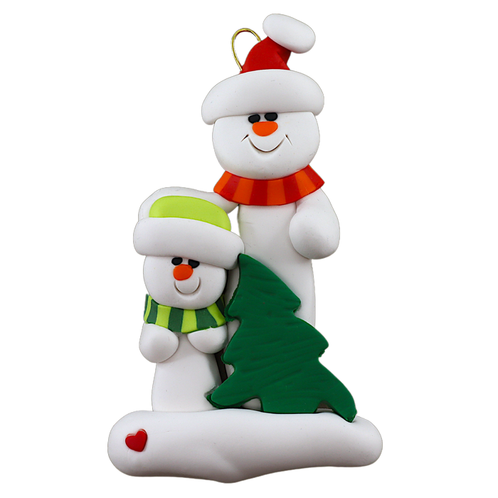 Single Parent Tree Family of 2 Ornament