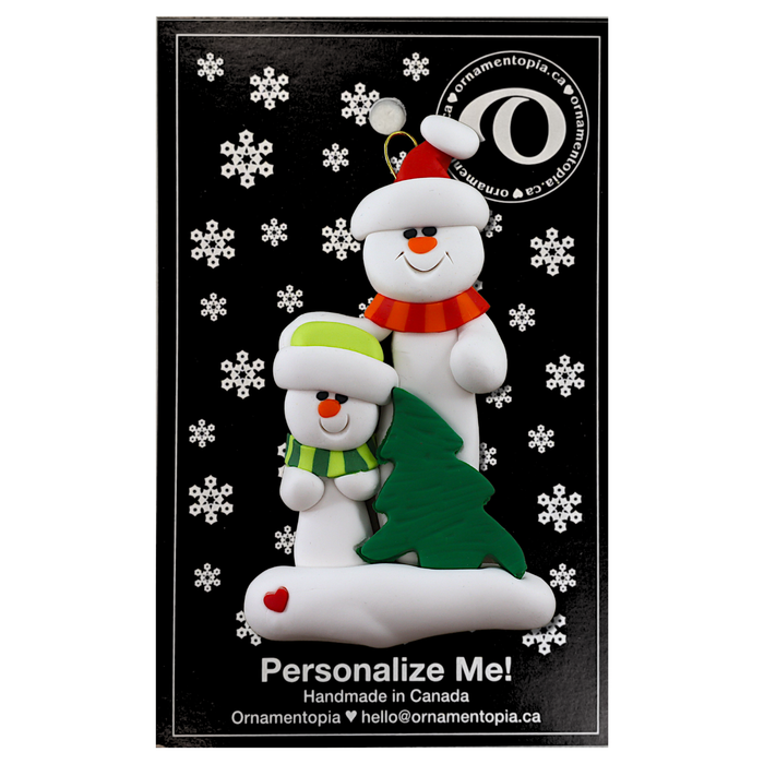 Single Parent Tree Family of 2 Ornament