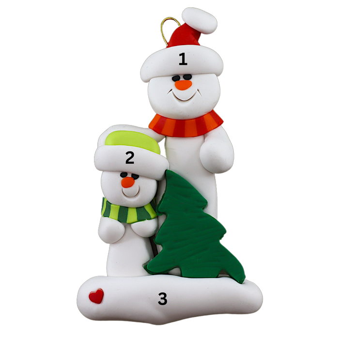 Single Parent Tree Family of 2 Ornament