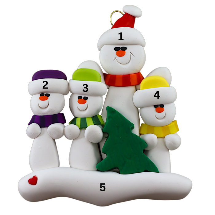 Single Parent Tree Family of 4 Ornament