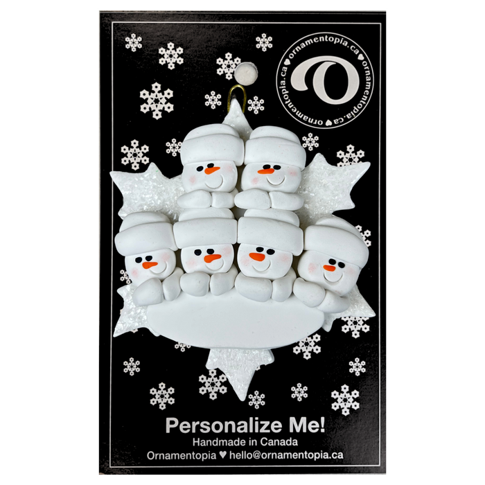 Snowflake Family of 6 Ornament