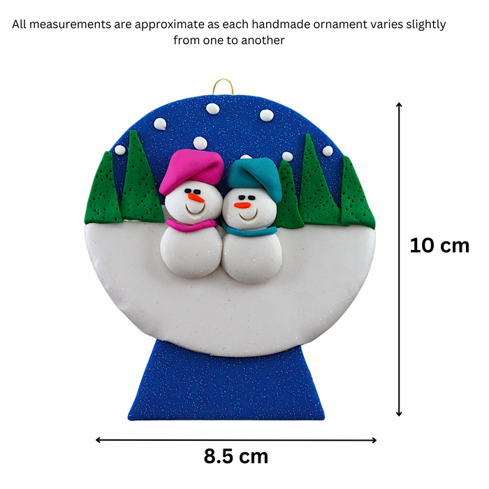 Snow Globe Family of 2 Ornament