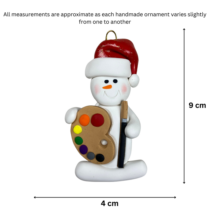 Snowman Artist Ornament