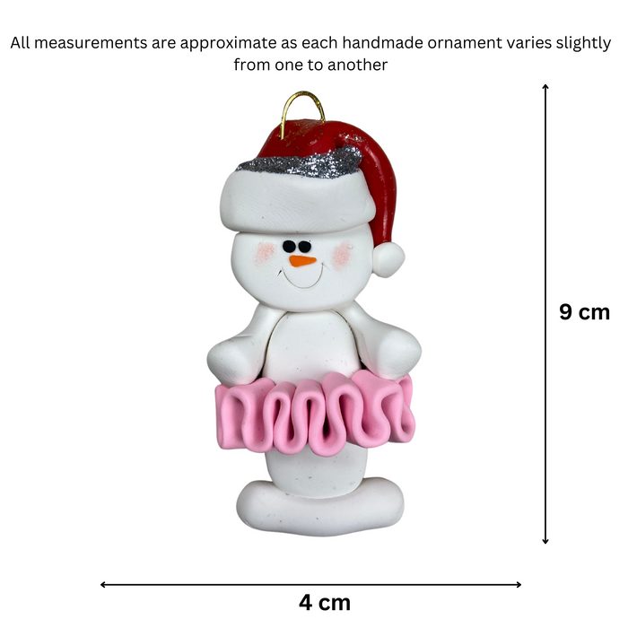 Snowman Ballerina Ornament