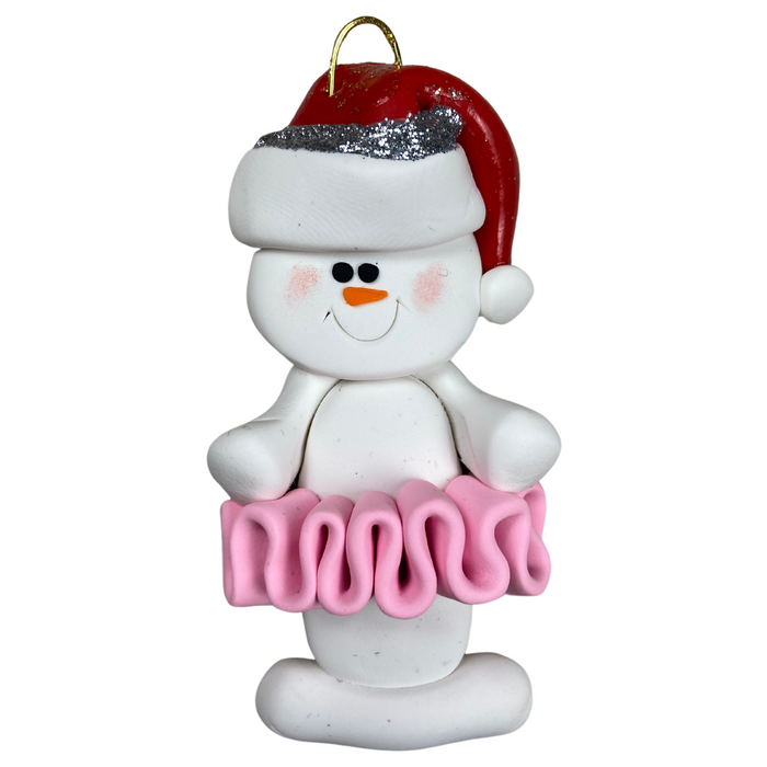 Snowman Ballerina Ornament