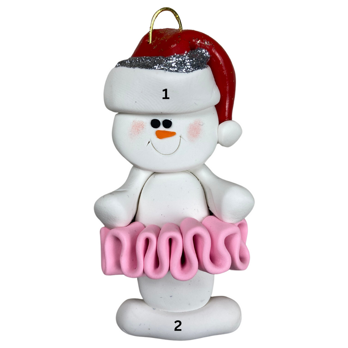 Snowman Ballerina Ornament