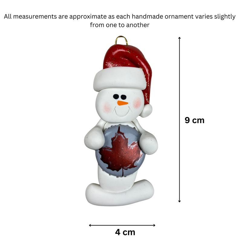 Snowman Beer Drinker Christmas Ornament