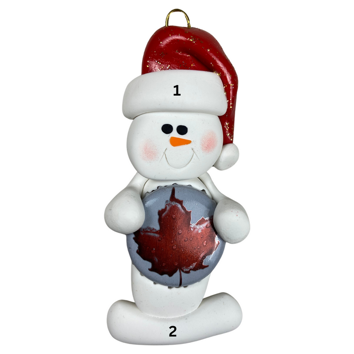 Snowman Beer Drinker Ornament