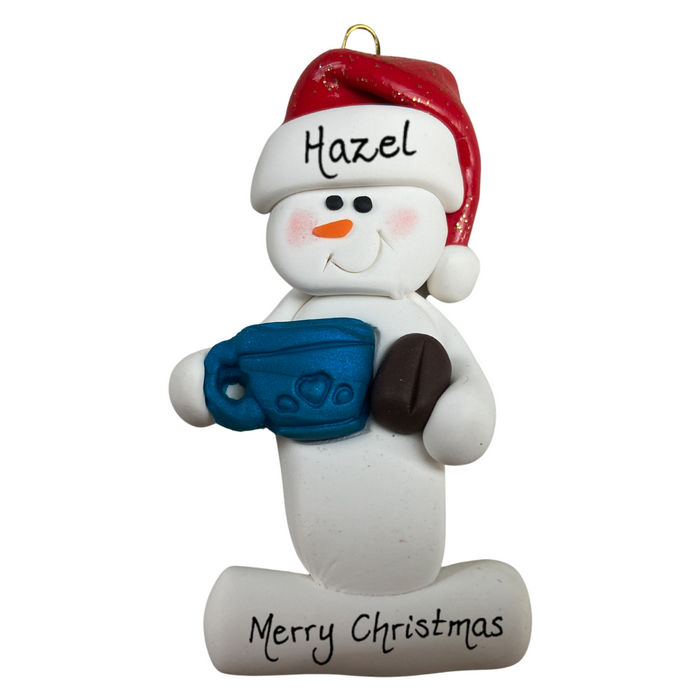 Snowman Coffee Lover Ornament